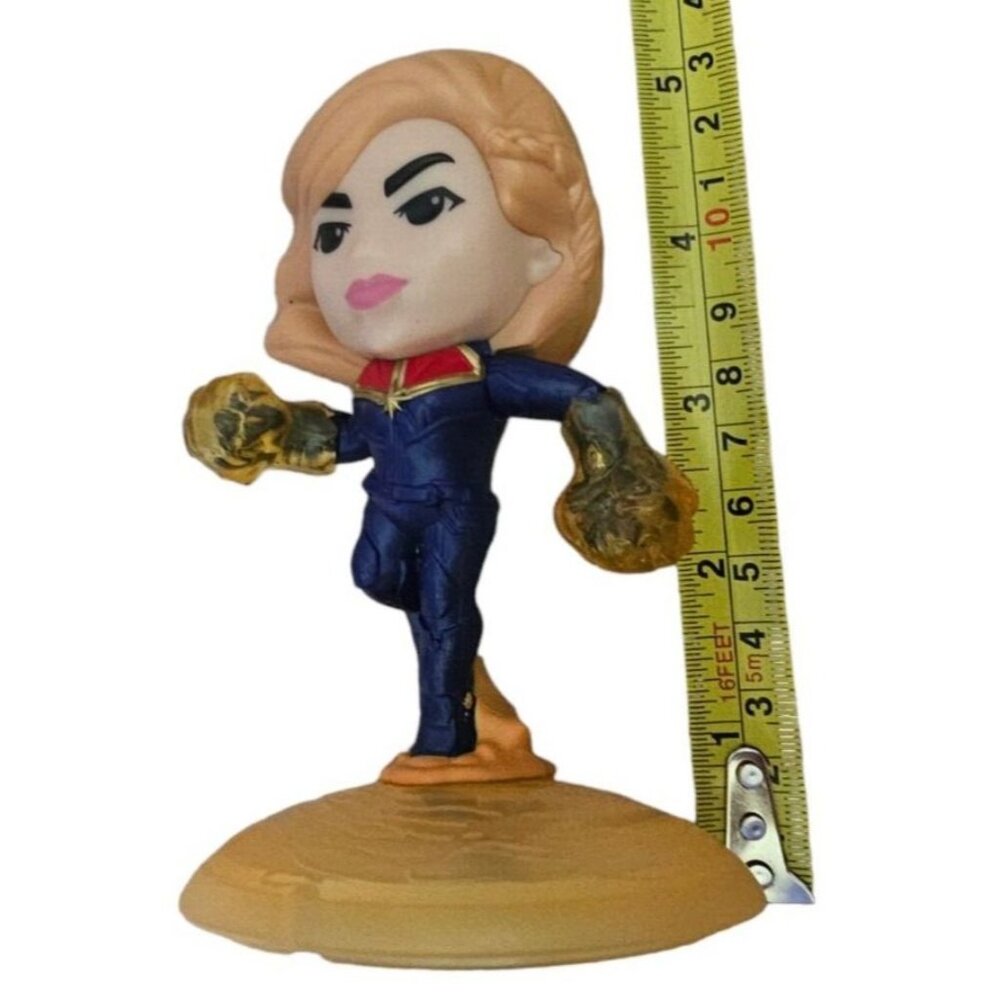 The Marvels McDonalds Captain Marvel Gold Fists Bottom Happy Meal Toy #1 Figure